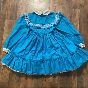 Martha’s Miniatures ruffled vintage blue dress 6X